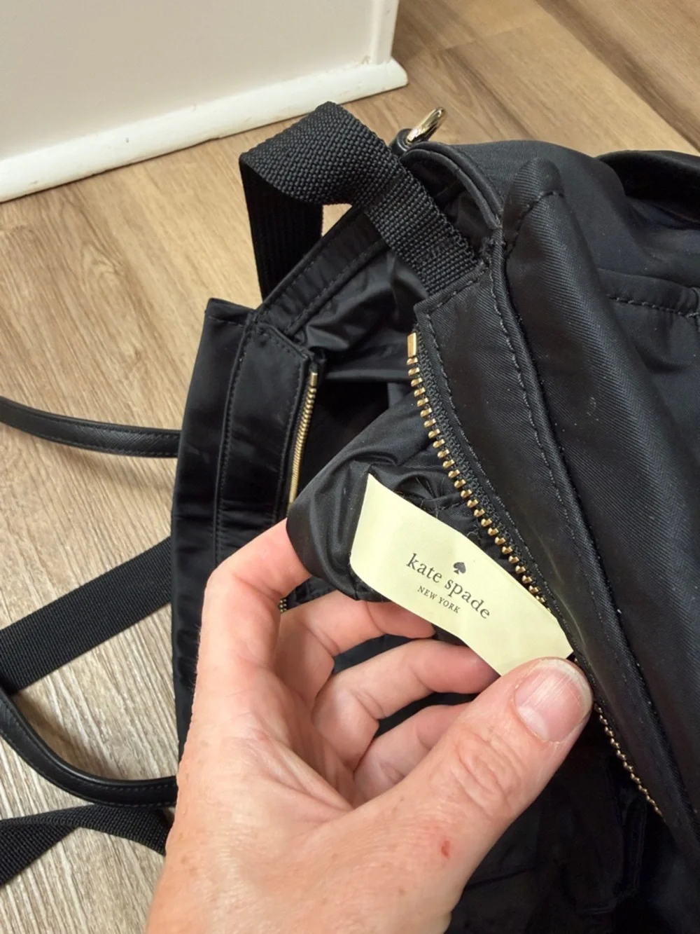 Kate Spade Black Diaper Bag Nylon Baby Large - Picture 9 of 11